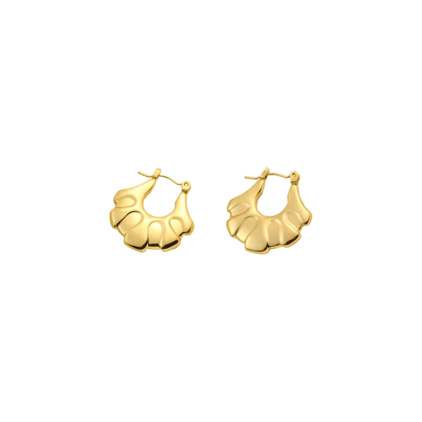 Gold-Plated Stainless Steel Hoop Earrings