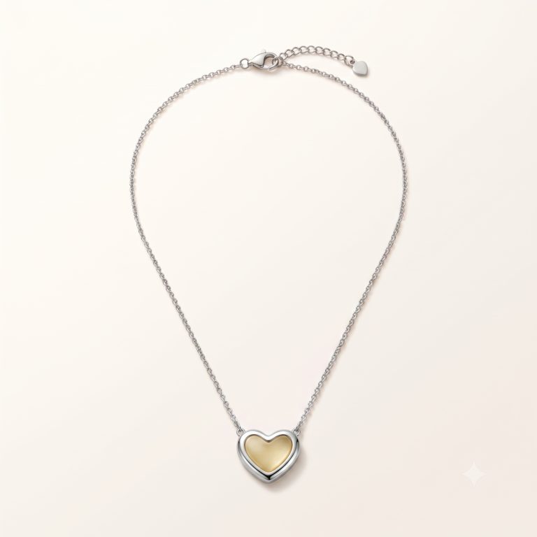 Silver Heart Pendant Necklace