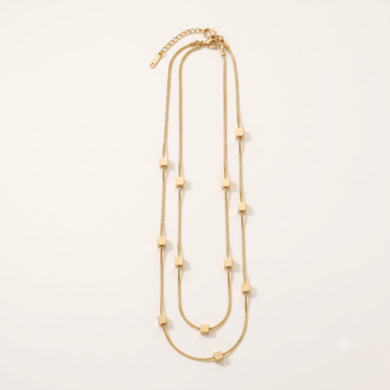 Layered Geometric Necklace