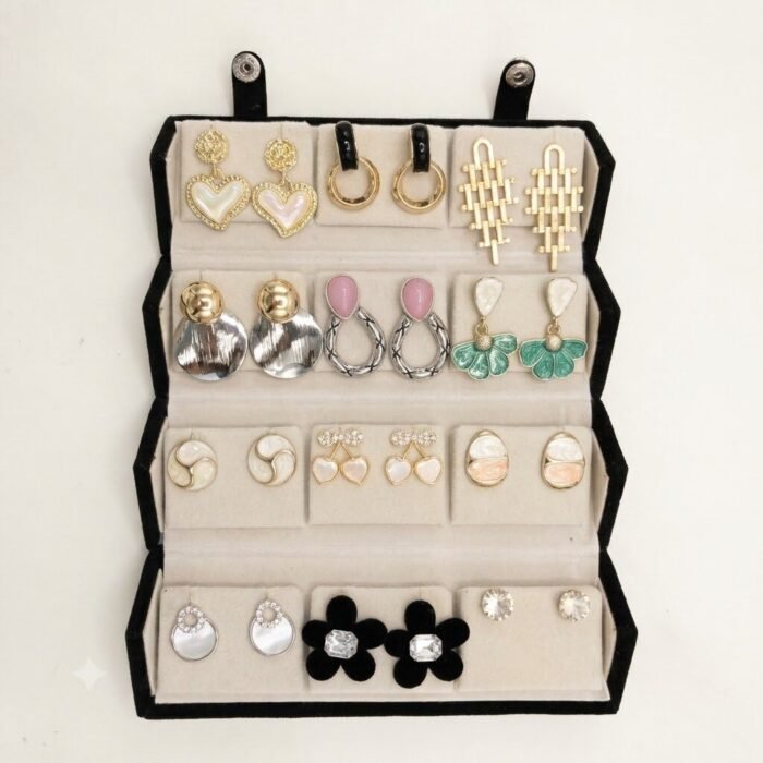 Gold and Silver Tone Assorted Fashion Earrings Set for Women